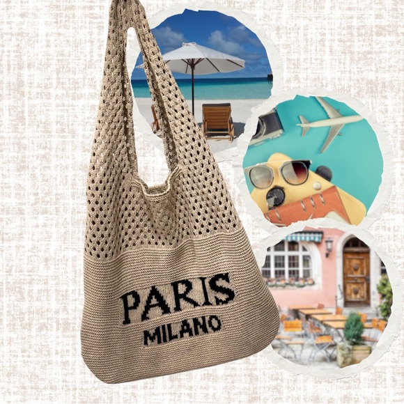 Handbags - NEW Vintage Inspired Crocheted Paris Tote